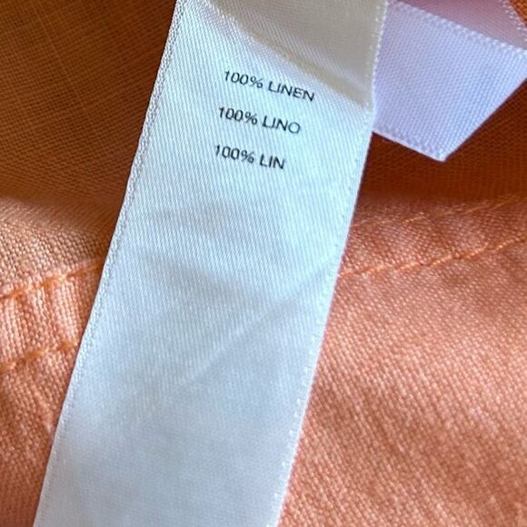 Chico’s Peach 100% Linen Lightweight Blazer Size XL Size 3 - Picture 9 of 11